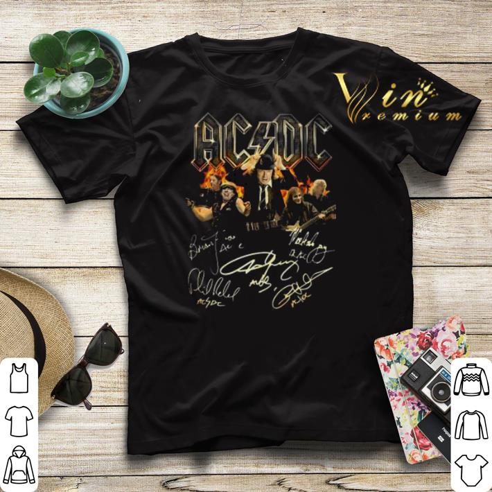 Signatures ACDC band music shirt 4 - Signatures ACDC band music shirt