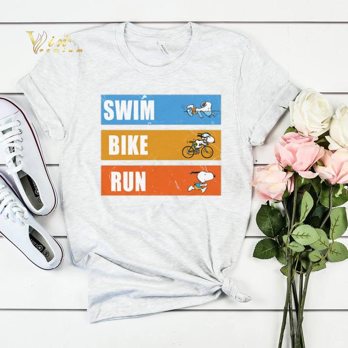 Snoopy Triathlon Swim Bike Run shirt sweater 4 - Snoopy Triathlon Swim Bike Run shirt sweater