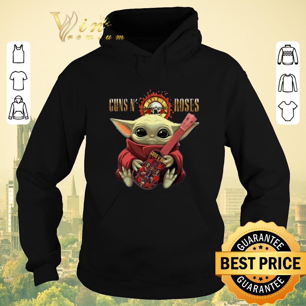 Awesome Baby Yoda hug Guns N Roses guitar Star Wars shirt sweater 4 - Awesome Baby Yoda hug Guns N' Roses guitar Star Wars shirt sweater