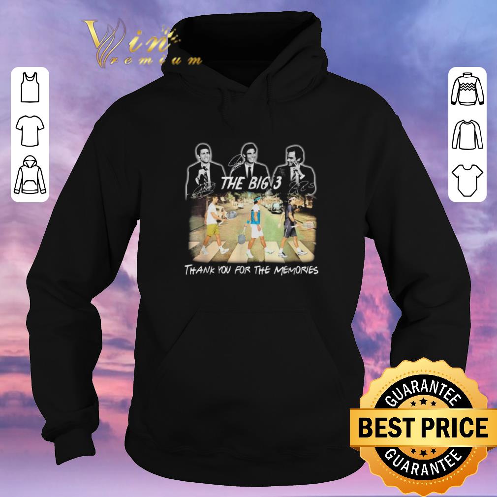 Awesome The Big 3 Tennis Abbey Road signed thank you for the memories shirt sweater 4 - Awesome The Big 3 Tennis Abbey Road signed thank you for the memories shirt sweater