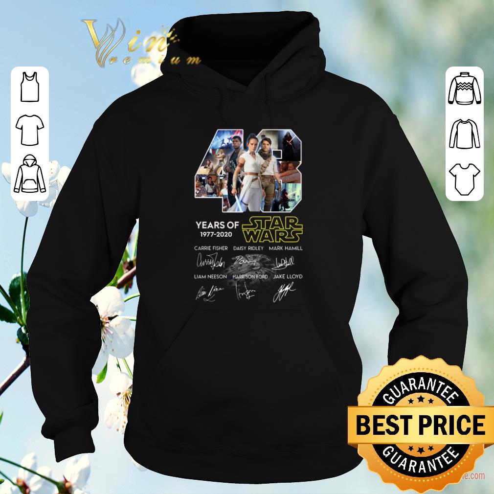 Funny 43 years of Star Wars 1977 2020 The Rise of Skywalker all signed shirt sweater 4 - Funny 43 years of Star Wars 1977 2020 The Rise of Skywalker all signed shirt sweater