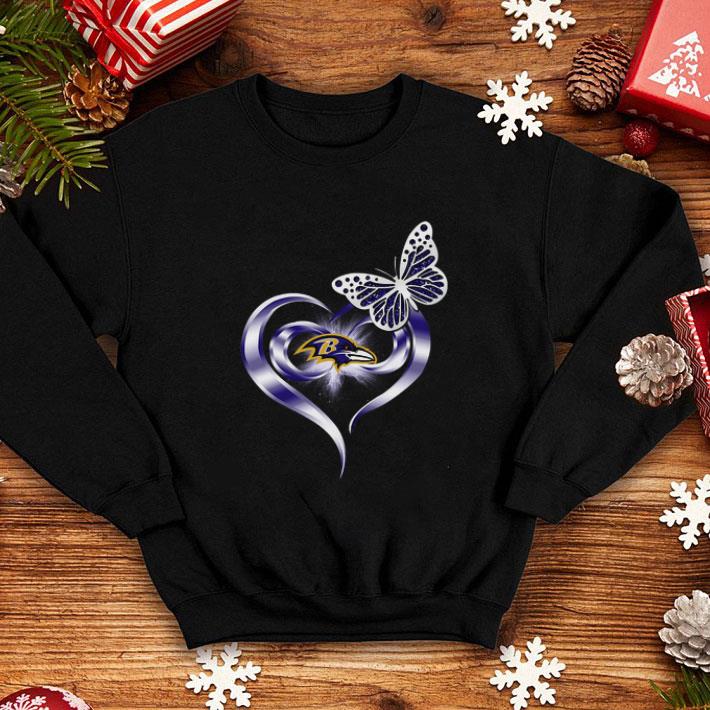 Heart Baltimore Ravens butterfly love shirt 4 - Heart Baltimore Ravens butterfly love shirt