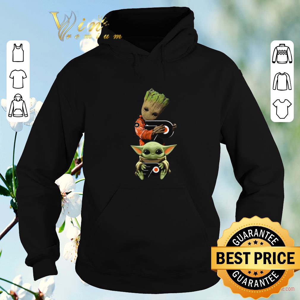 Original Baby Yoda and Baby Groot hug Philadelphia Flyers Star Wars shirt sweater 4 - Original Baby Yoda and Baby Groot hug Philadelphia Flyers Star Wars shirt sweater