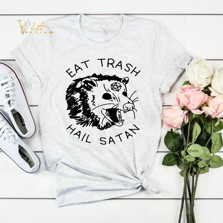 Possum Eat Trash Hail Satan shirt sweater 4 - Possum Eat Trash Hail Satan shirt sweater