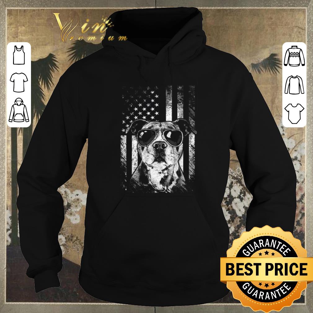 Pretty American flag Pitbull Sunglass shirt sweater 4 - Pretty American flag Pitbull Sunglass shirt sweater