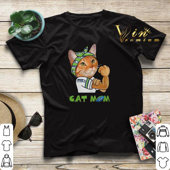 Strong Cat Mom Seattle Seahawks shirt sweater 4 - Strong Cat Mom Seattle Seahawks shirt sweater
