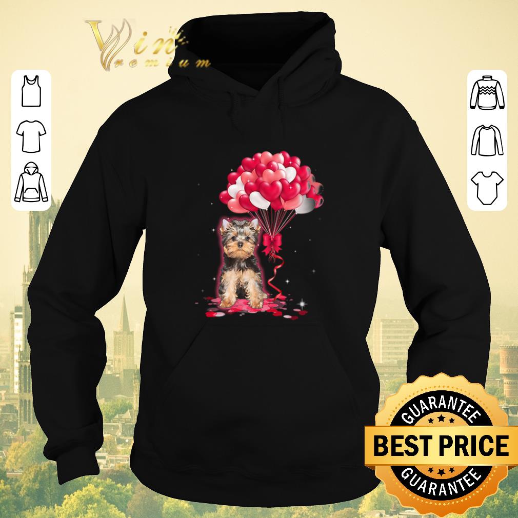 Top Yorkshire Terrier dog Love Balloons heart shirt sweater 4 - Top Yorkshire Terrier dog Love Balloons heart shirt sweater