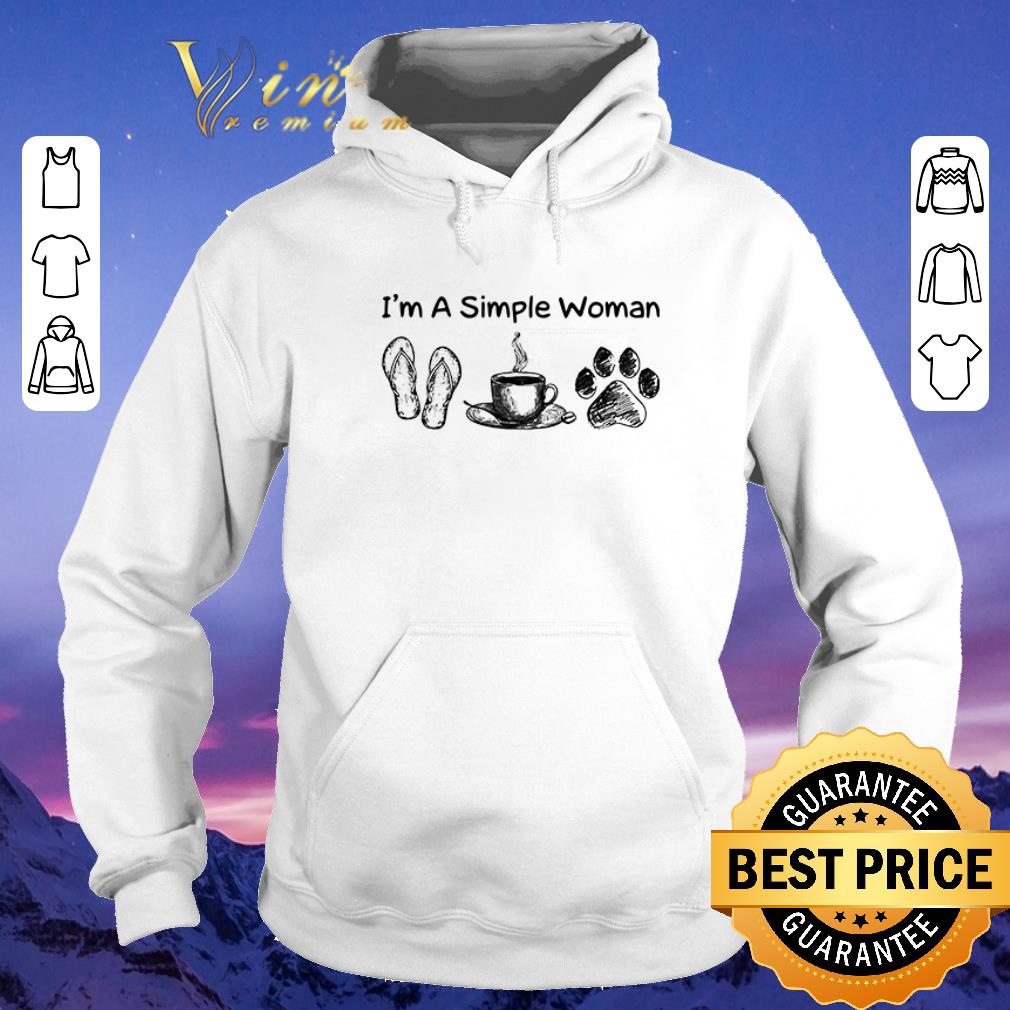 Awesome I m a simple woman I like flip flop coffee and paw dog shirt sweater 4 - Awesome I’m a simple woman I like flip flop coffee and paw dog shirt sweater