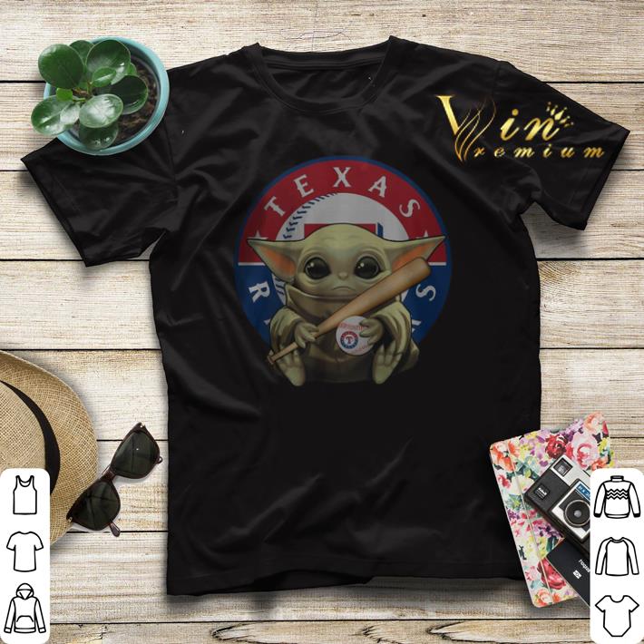 Baby Yoda Hug Texas Rangers Logo Star Wars shirt sweater 4 - Baby Yoda Hug Texas Rangers Logo Star Wars shirt sweater