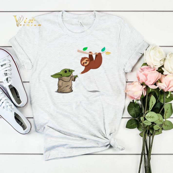 Baby Yoda and sloth shirt sweater 4 - Baby Yoda and sloth shirt sweater