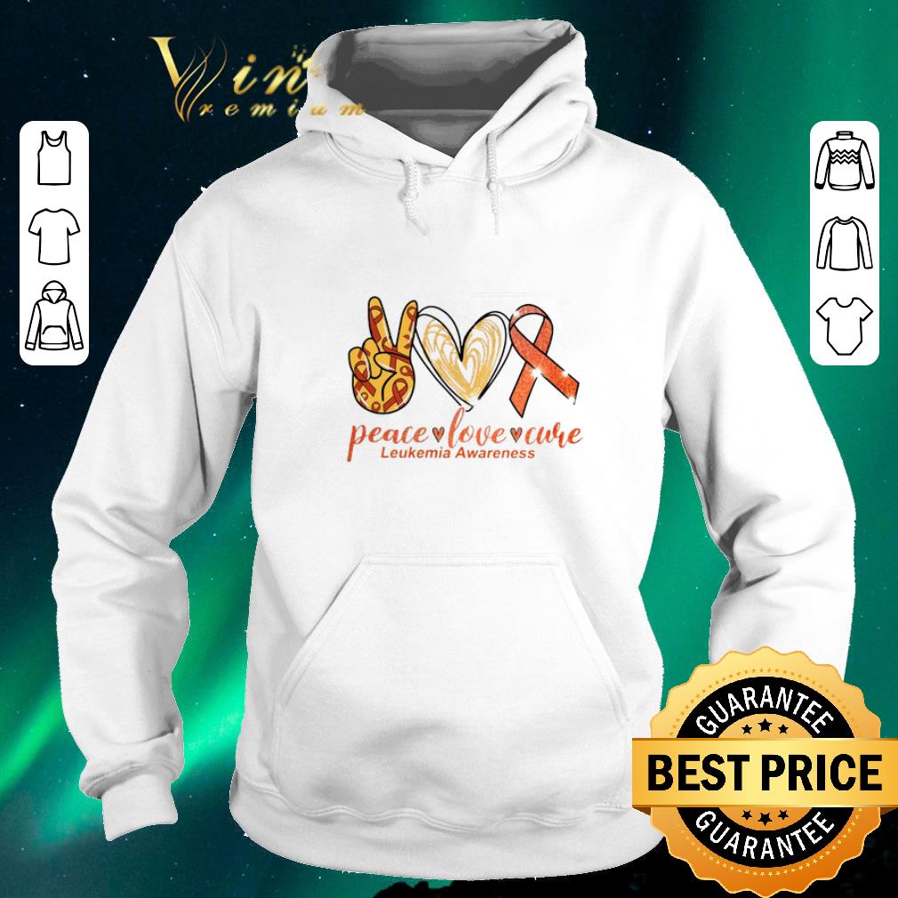 Funny Peace love cure Leukemia Awareness shirt sweater 4 - Funny Peace love cure Leukemia Awareness shirt sweater