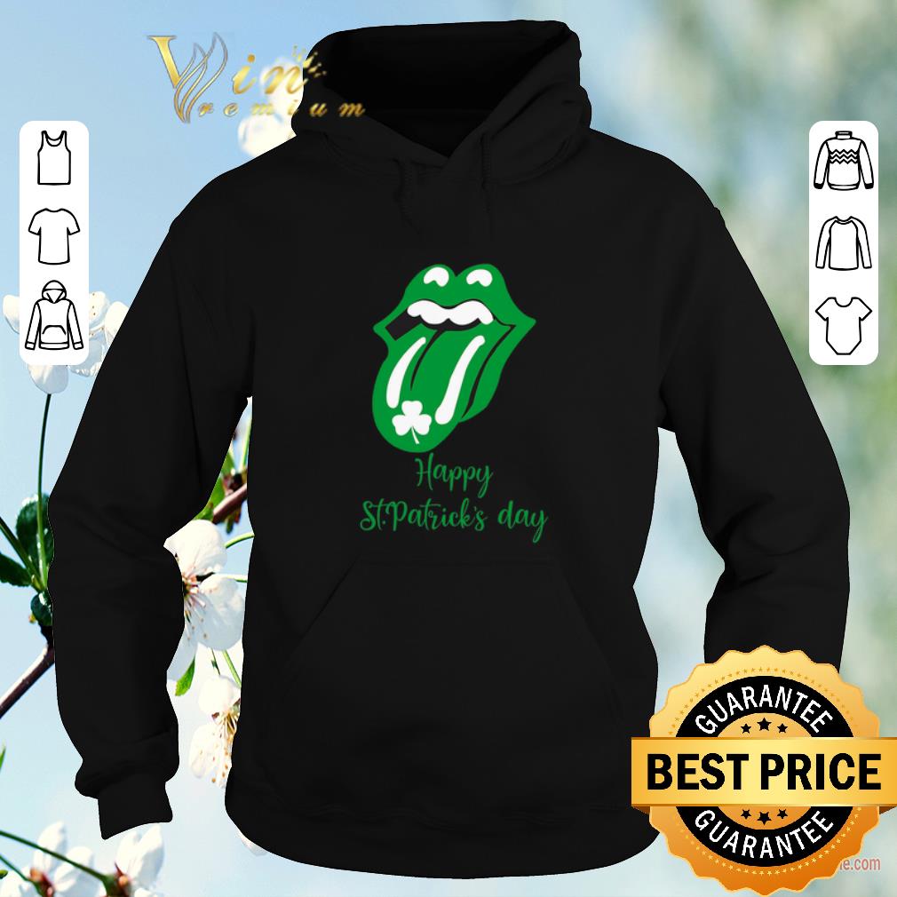 Funny Rolling Stones logo shamrock Happy St Patrick s day shirt sweater 4 - Funny Rolling Stones logo shamrock Happy St. Patrick's day shirt sweater