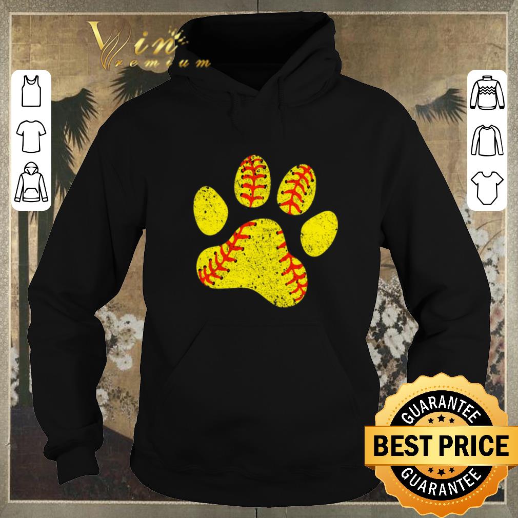 Hot Softball lovers paw dog shirt sweater 4 - Hot Softball lovers paw dog shirt sweater