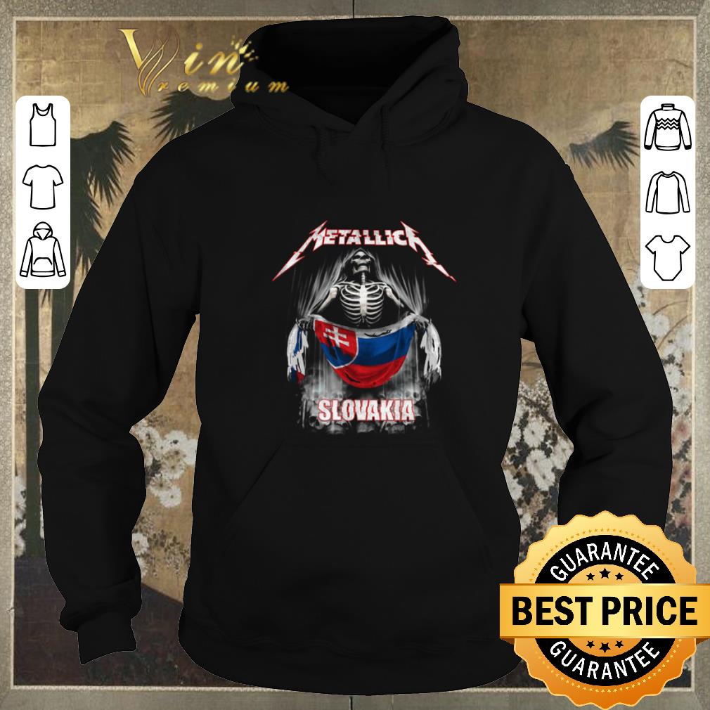 Official Skeleton Metallica mashup Slovakia flag shirt sweater 4 - Official Skeleton Metallica mashup Slovakia flag shirt sweater