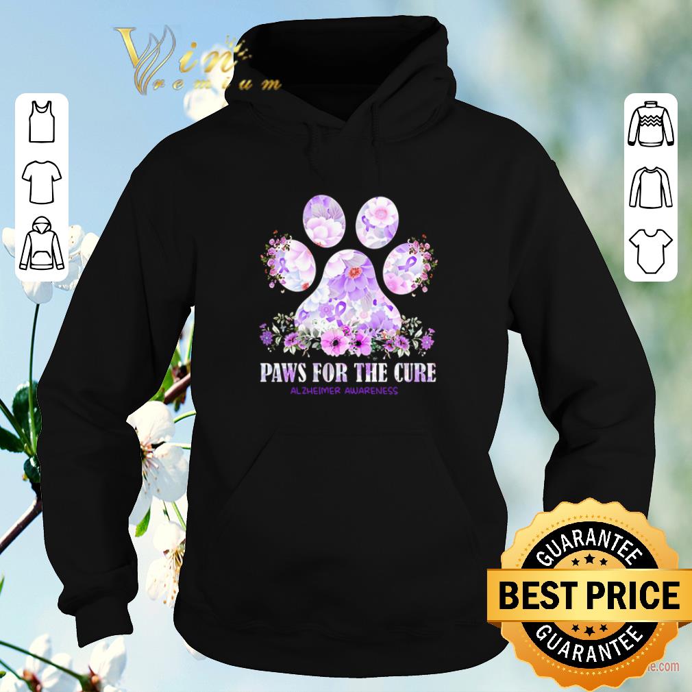 Top Flower paws for the cure Alzheimer awareness shirt sweater Top Flower paws for the cure Alzheimer awareness shirt sweater 4 - Top Flower paws for the cure Alzheimer awareness shirt sweater