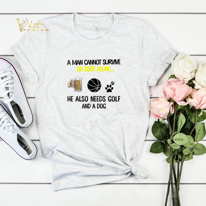 A man cannot survive on beer alone he also needs basketball and a dog paw shirt sweater 4 - A man cannot survive on beer alone he also needs basketball and a dog paw shirt sweater