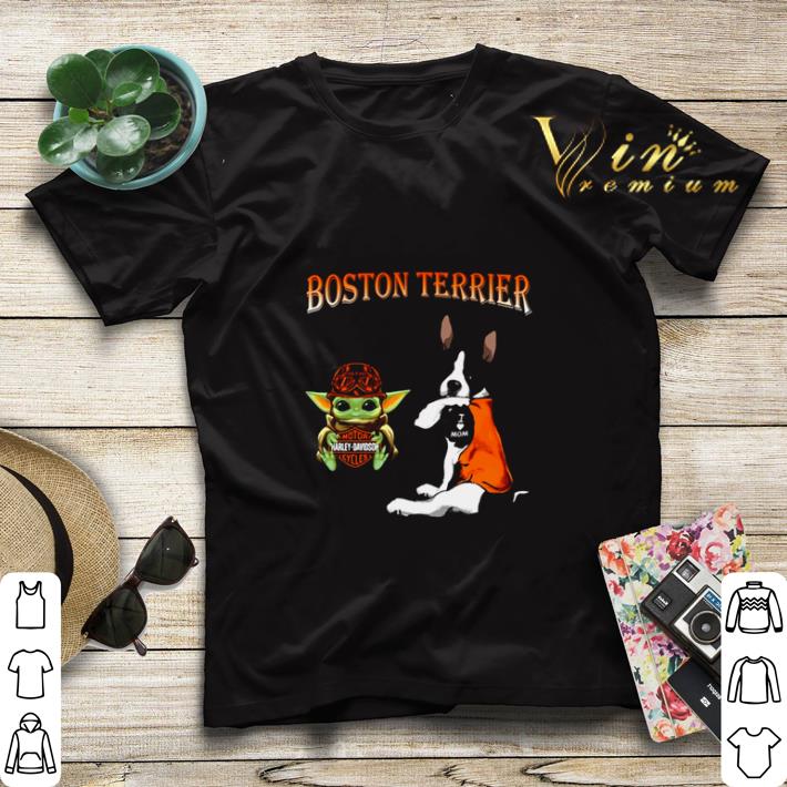 Baby Yoda Motor Harley Davidson Cycles Boston Terrier shirt sweater 4 - Baby Yoda Motor Harley Davidson Cycles Boston Terrier shirt sweater