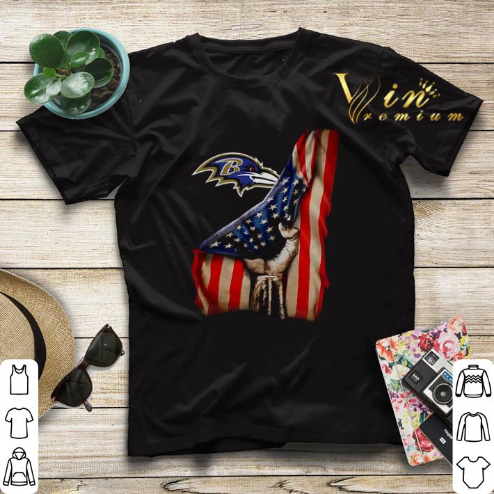 Baltimore Ravens and American Flag Hand shirt sweater Baltimore Ravens and American Flag Hand shirt sweater 4 - Baltimore Ravens and American Flag Hand shirt sweater