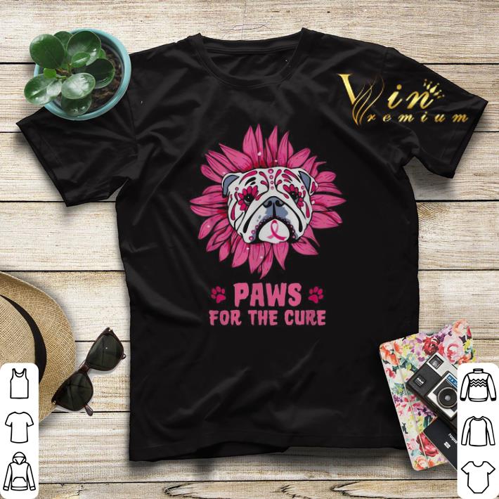 Bulldog paws for the cure Breast Cancer Awareness shirt sweater 4 - Bulldog paws for the cure Breast Cancer Awareness shirt sweater