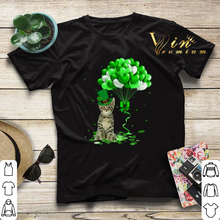 Cat balloons heart St Patrick s Day 2020 shirt sweater 4 - Cat balloons heart St. Patrick's Day 2020 shirt sweater