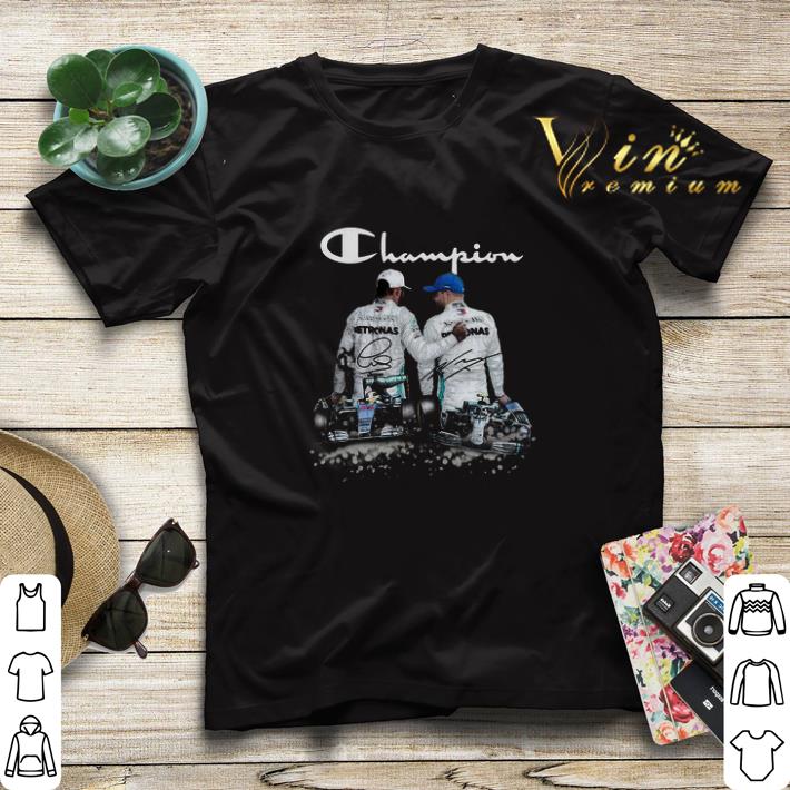 Champion Lewis Hamilton And Valtteri Bottas Signatures shirt sweater 4 - Champion Lewis Hamilton And Valtteri Bottas Signatures shirt sweater