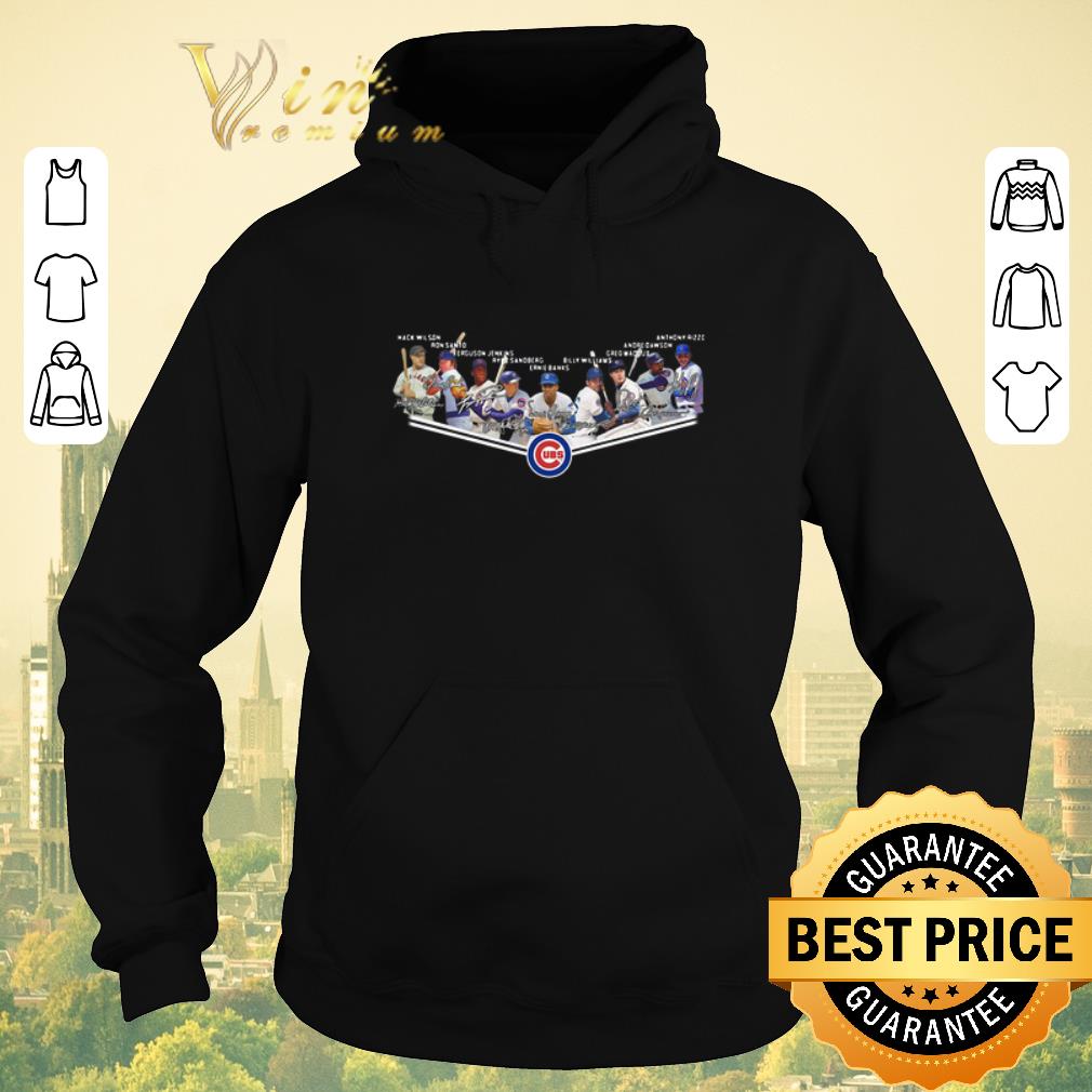Funny Chicago Cubs logo legends signatures shirt sweater 4 - Funny Chicago Cubs logo legends signatures shirt sweater