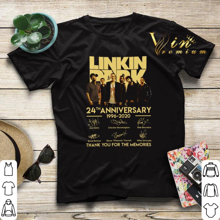 Linkin Park 24th anniversary 1996 2020 signatures Joe Hahn shirt 4 - Linkin Park 24th anniversary 1996-2020 signatures Joe Hahn shirt