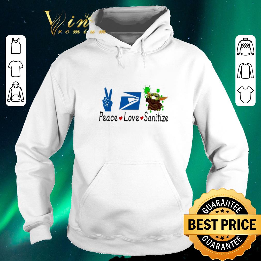 Official Baby Yoda Peace Love Sanitize United States Postal Service shirt sweater 4 - Official Baby Yoda Peace Love Sanitize United States Postal Service shirt sweater