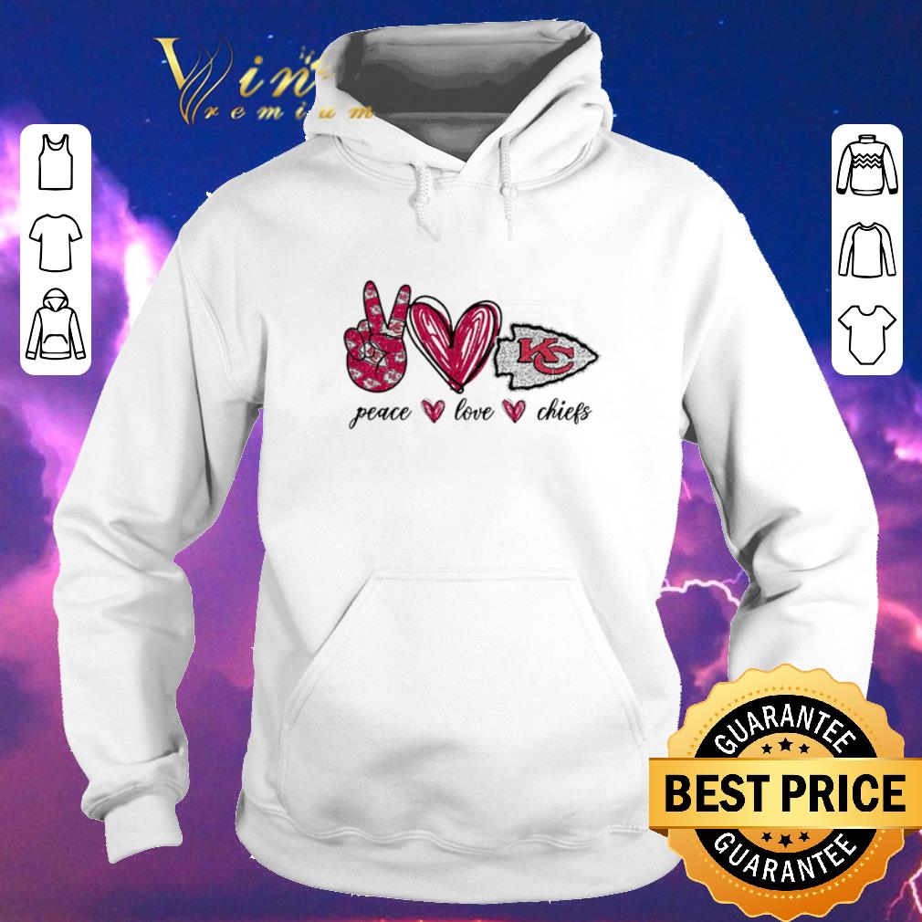 Official Peace Love Kansas City Chiefs logo shirt sweater 4 - Official Peace Love Kansas City Chiefs logo shirt sweater