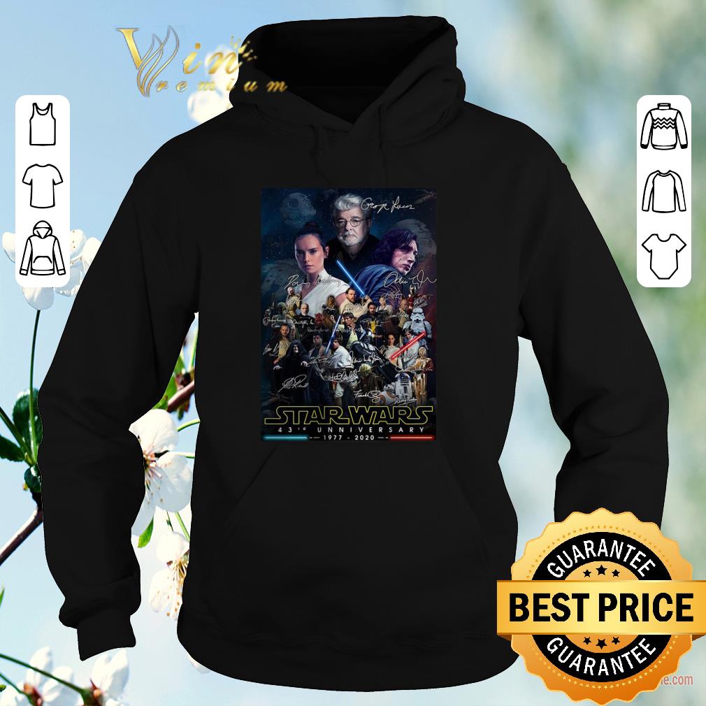 Official Poster Star Wars 43rd Anniversary 1977-2020 Signatures shirt sweater Official Poster Star Wars 43rd Anniversary 1977 2020 Signatures shirt sweater 4 - Official Poster Star Wars 43rd Anniversary 1977-2020 Signatures shirt sweater