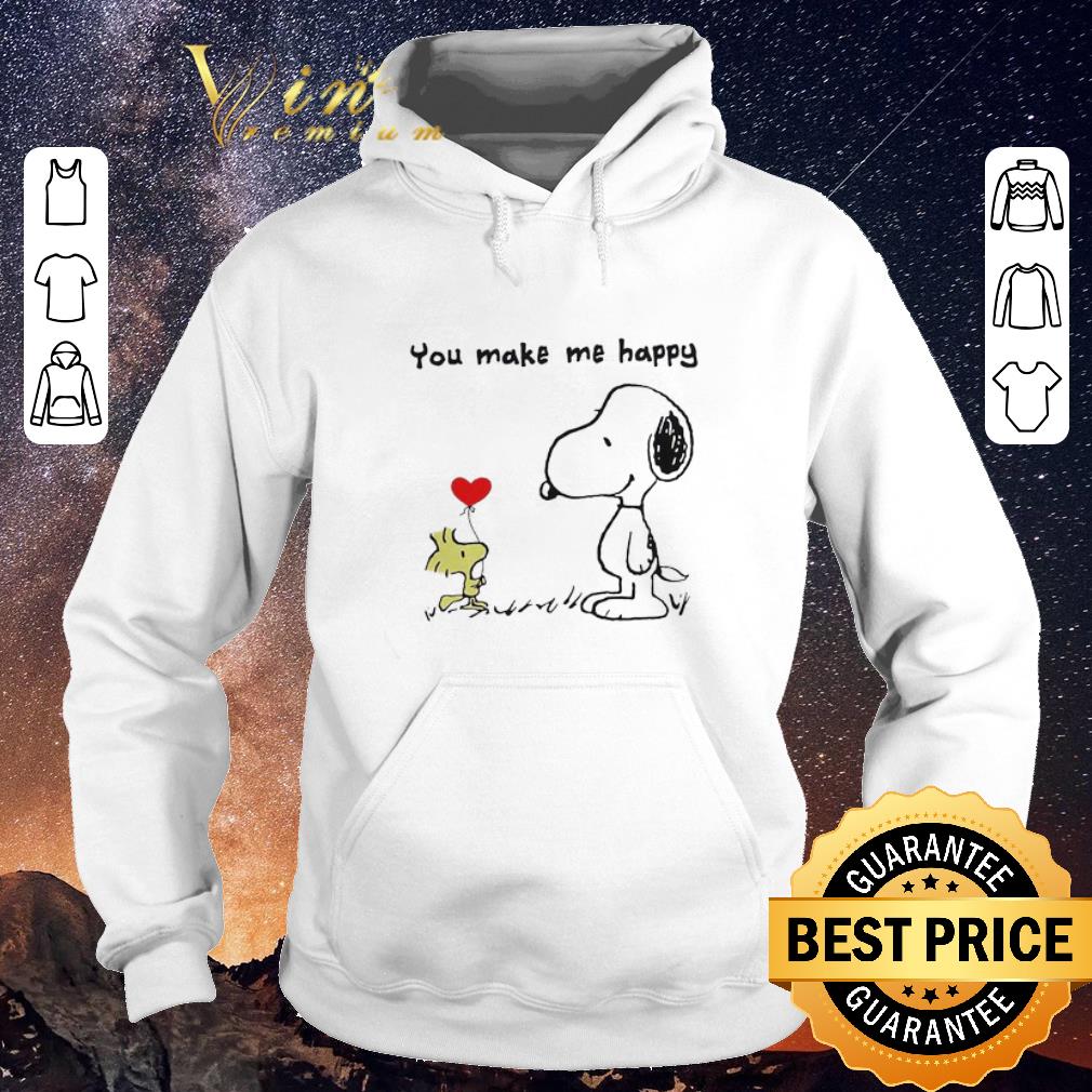 Official Snoopy and Woodstock you make me happy shirt sweater 4 - Official Snoopy and Woodstock you make me happy shirt sweater