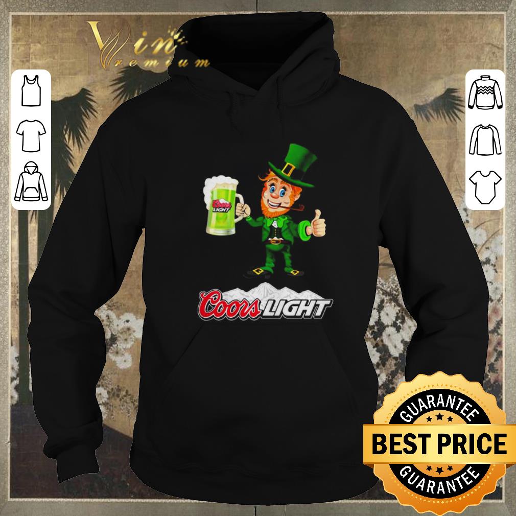 Premium Leprechaun drinking Coors Light beer shirt sweater 4 - Premium Leprechaun drinking Coors Light beer shirt sweater