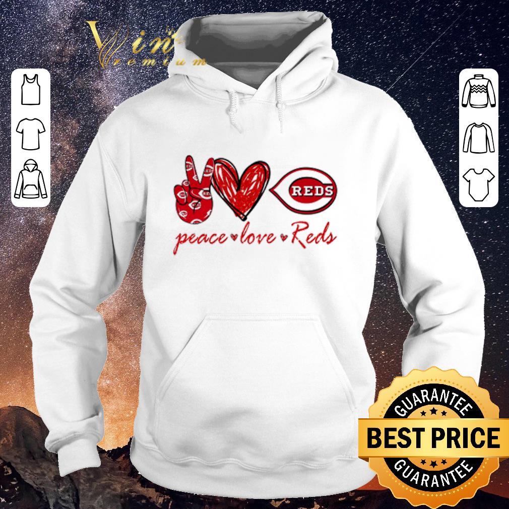 Premium Peace love Cincinnati Reds Logo shirt sweater 4 - Premium Peace love Cincinnati Reds Logo shirt sweater