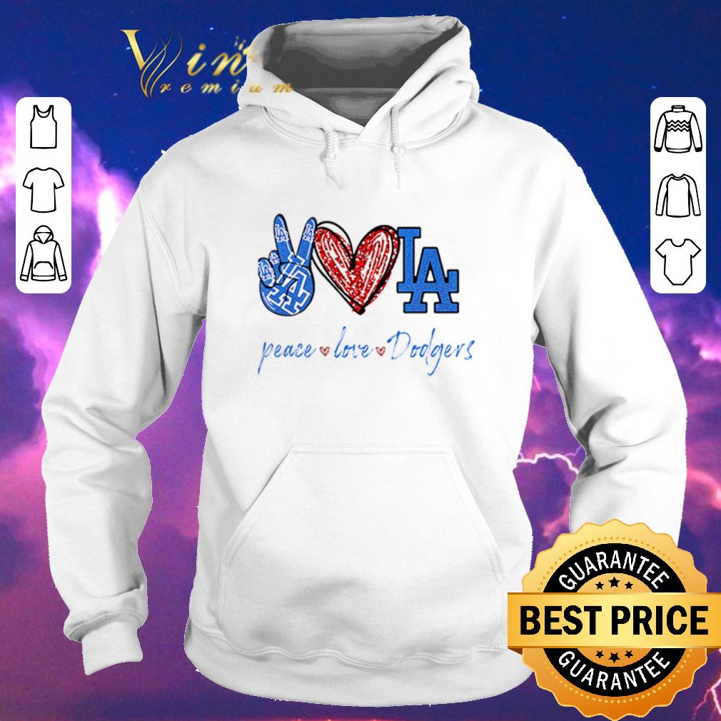Premium Peace love Dodgers logo shirt sweater 4 - Premium Peace love Dodgers logo shirt sweater