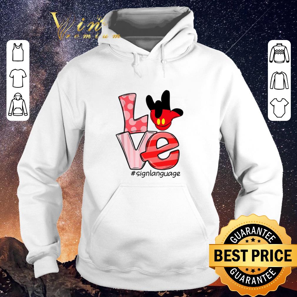 Pretty Mickey Mouse Love signlanguage shirt 4 - Pretty Mickey Mouse Love #signlanguage shirt