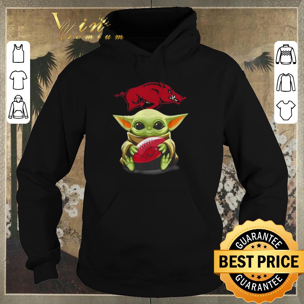 Top Baby Yoda hug Arkansas Razorbacks Star Wars shirt sweater 4 - Top Baby Yoda hug Arkansas Razorbacks Star Wars shirt sweater
