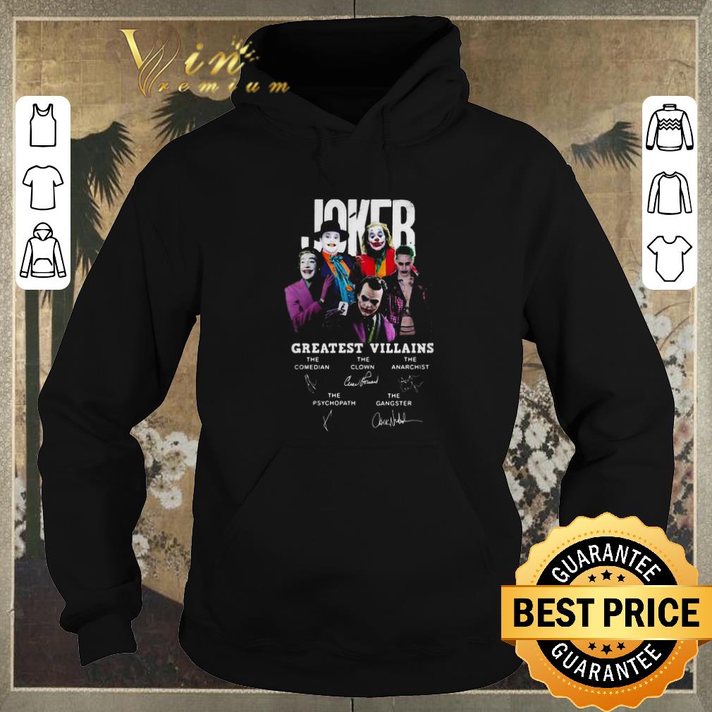 Top Joker greatest villains signatures shirt sweater 4 - Top Joker greatest villains signatures shirt sweater
