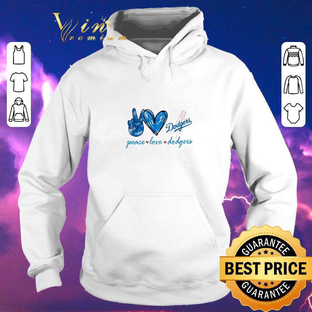 Top Peace love Los Angeles Dodgers logo shirt sweater 4 - Top Peace love Los Angeles Dodgers logo shirt sweater