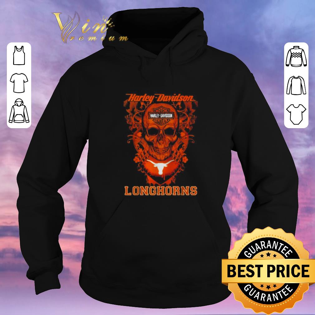 Top Skull mashup Motor Harley Davidson Cycles Texas Longhorns shirt sweater 4 - Top Skull mashup Motor Harley Davidson Cycles Texas Longhorns shirt sweater