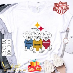 Dachshund dogs Pittsburgh Steelers logo shirt