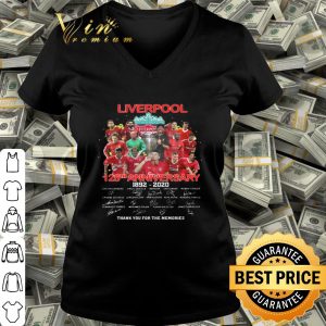 Liverpool 128th anniversary 1892-2020 signatures thank you for the memories shirt