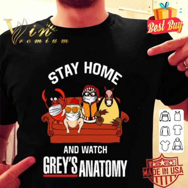 Hugsy penguin and friends stay home and watch Grey’s Anatomy shirt