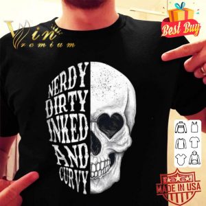 Nerdy dirty inked and curvy version skull shirt