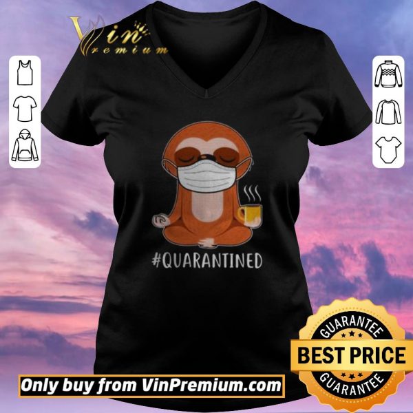 Top Sloth wear mask doing namaste quarantined shirt sweater