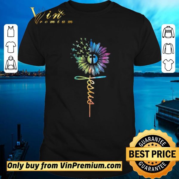 Nice Sunflower Cross Jesus shirt sweater