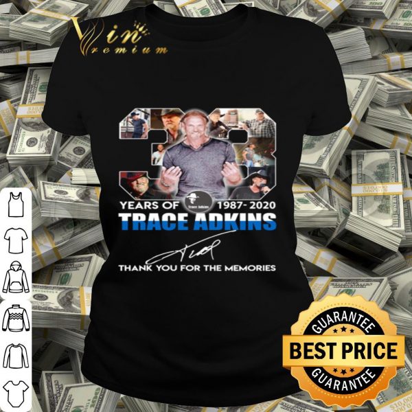 Trace adkins 33 Years of 1987-2020 signed thank you for memories shirt