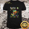 Funny Dinosaur T Rex Rockin to a different tune Autism awareness shirt