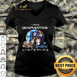 Baby Groot i think quarantine The Beatles is spelled listening Coronavirus shirt