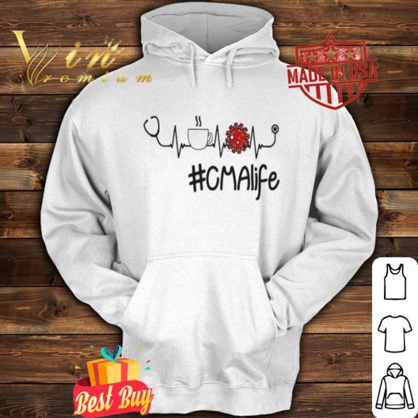 Heartbeat #Cmalife stethoscope coffee Coronavirus shirt