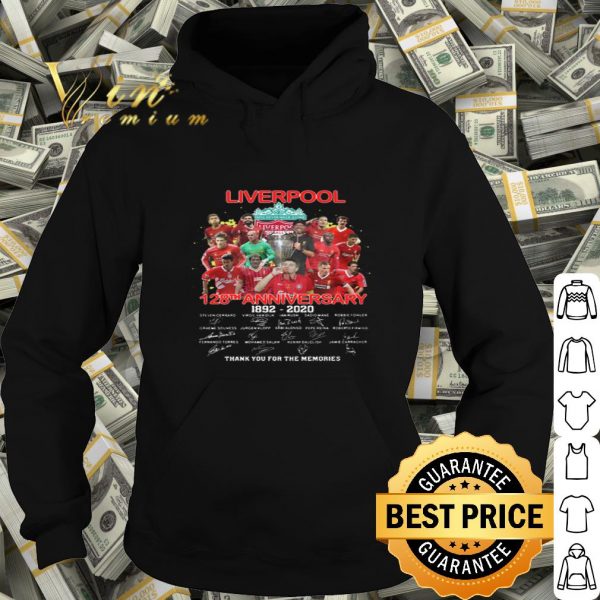 Liverpool 128th anniversary 1892-2020 signatures thank you for the memories shirt